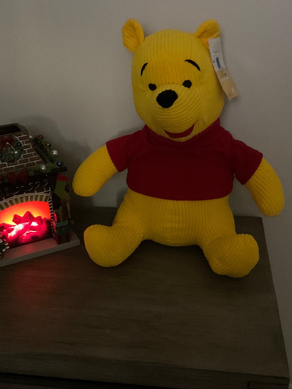 Disney Yellow Winnie the Pooh Plush with Red Shirt